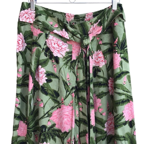 Aguabendita X Target Boho Peony Print Linen Blend Wide Leg Pants Size La…NEW - Picture 5 of 8